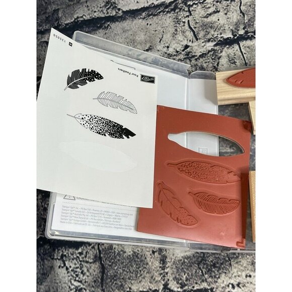 Stampin Up FOUR FEATHERS Stamp Set & FEATHERS Die Set - Picture 9 of 15